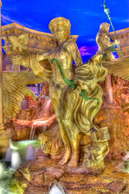 Artemis Greek Goddess of Hunting Statue located at Caesars Palace Las Vegas Hotel and Casino in Las Vegas