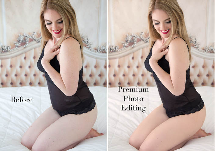 Curvy photo editing before and after picture